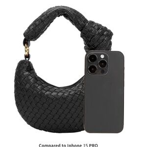 Melie Bianco Brigitte Olive Woven Charm Super cute mini purse Stylish & compact.